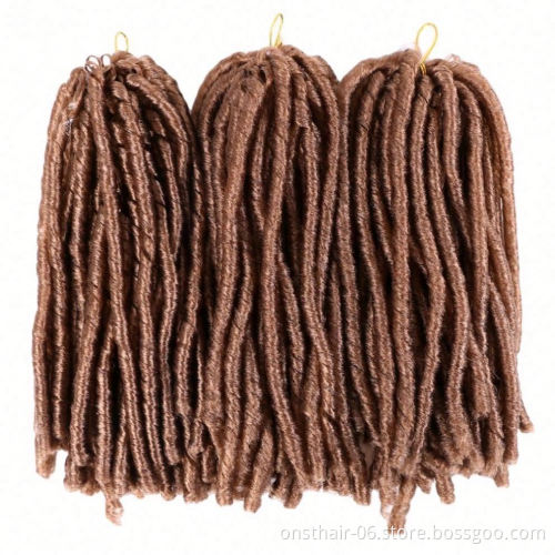MYZYR soft faux locs crochet hair braiding hair extension jamaican bounce 14INCH 15 roots/pack crotchet braids synthetic goddess